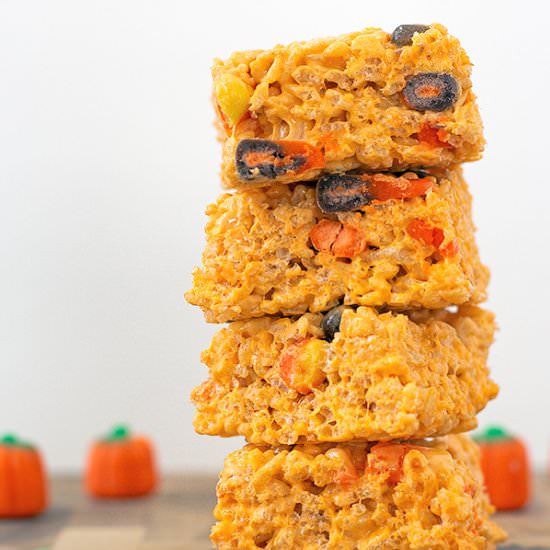 Candy Corn Rice Krispies Treats