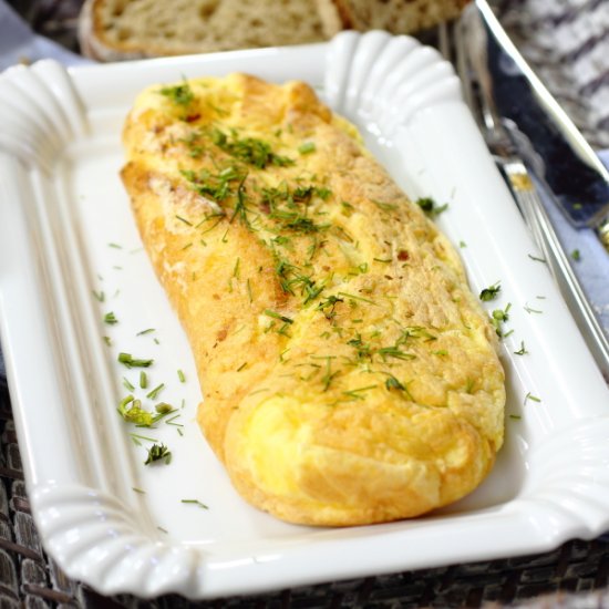 Light and airy omlette with cheese