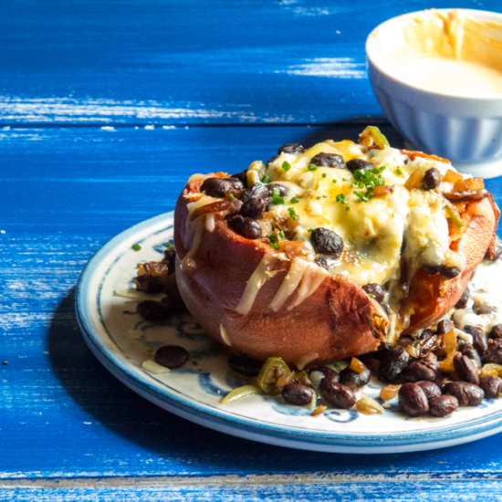 Cheesy Mexican Stuffed Sweet Potato