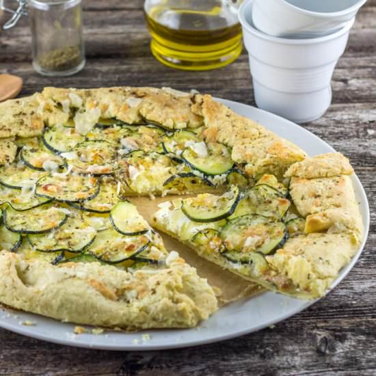 Zucchini ricotta rustic tart