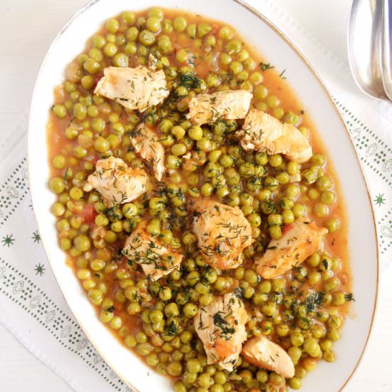 Romanian Pea and Chicken Stew