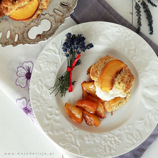 Lavender Scones with peach