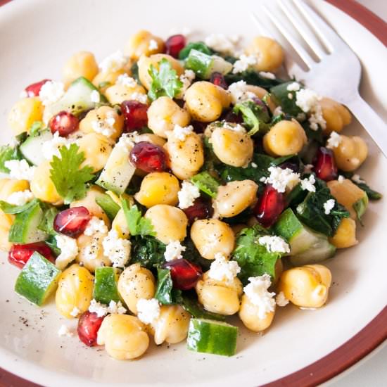 Chickpea Spinach Salad