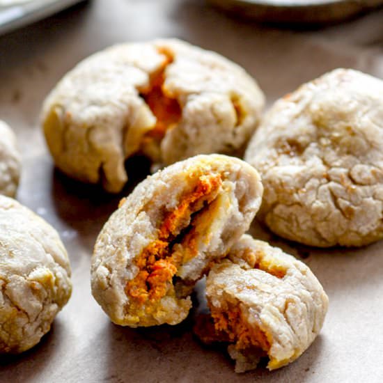 Pumpkin Stuffed Dough Balls