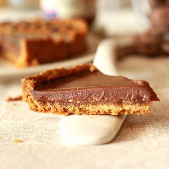 Caramel and Praline Chocolate Tart