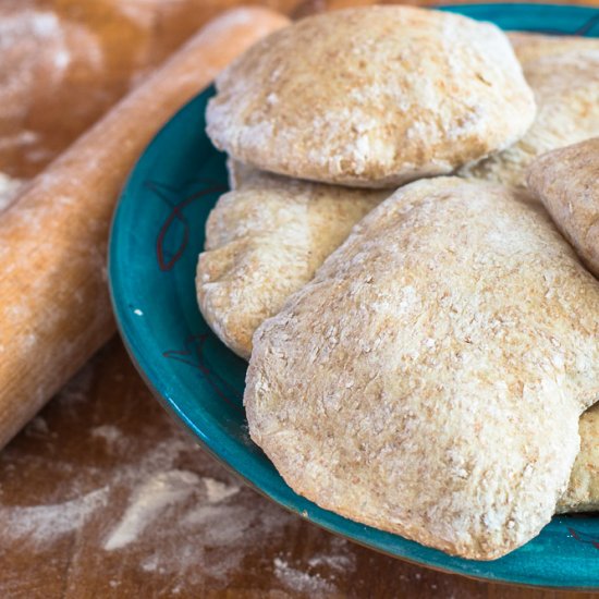 Homemade Wholewheat Pitta Pockets