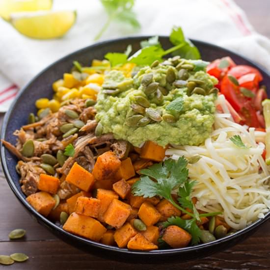 Fall Burrito Bowls with Maple Pork