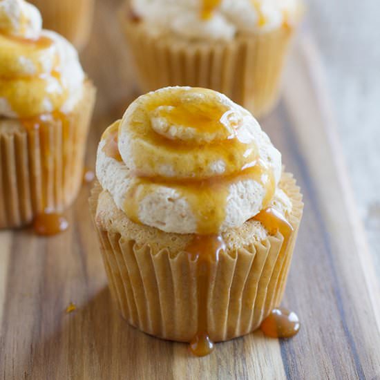 Pumpkin Angel Food Cupcakes