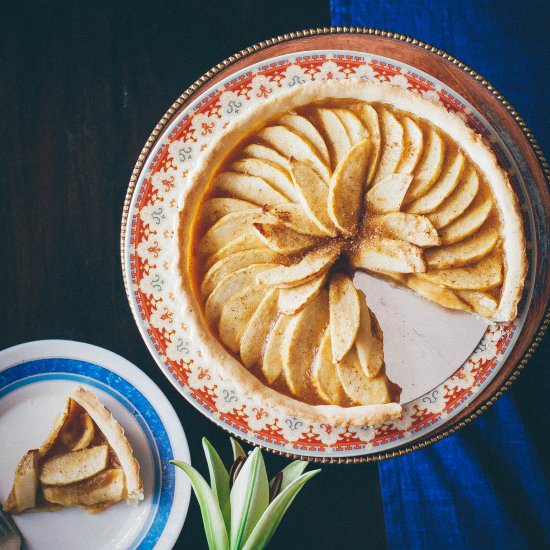 Open Faced Apple Tart