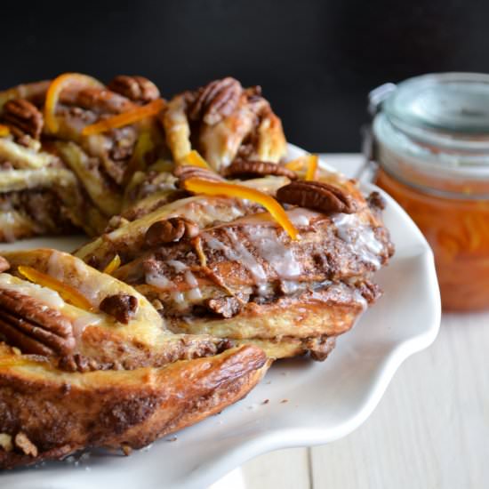 Orange, Pecan and Cinnamon Couronne