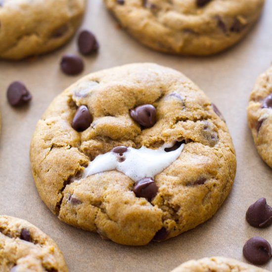 Pumpkin Marshmallow Cookies