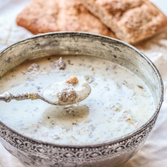 Persian Yogurt-Based Soup