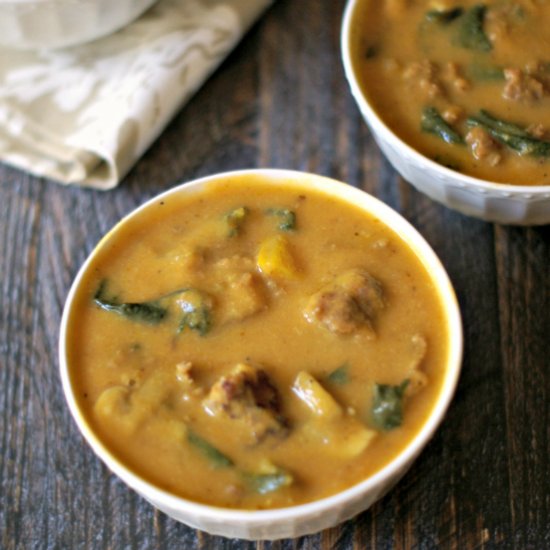 Creamy Pumpkin Sausage & Kale Soup