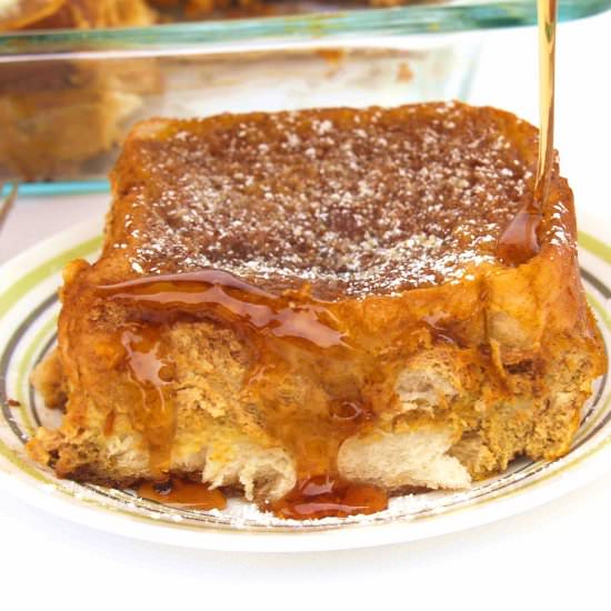 Pumpkin French Toast Bake