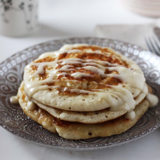 Cinnamon Bun Pancakes