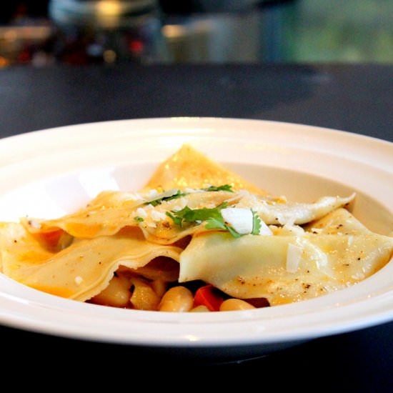 Pumpkin and Cilantro Ravioli