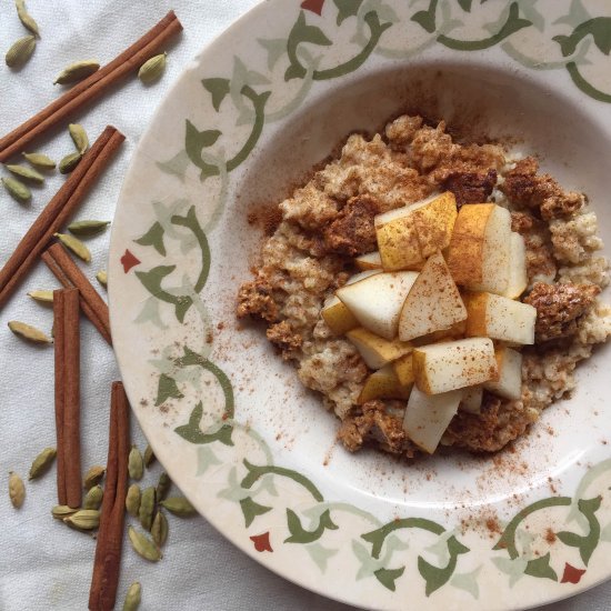 Pear and Oat Breakfast Bowl