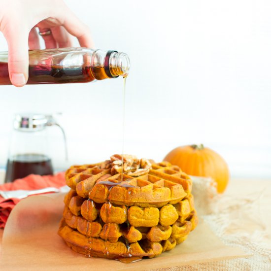 Whole Wheat Pumpkin Waffles