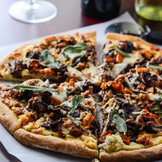 Autumn Sausage & Sweet Potato Pizza