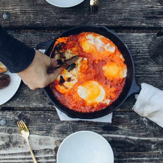 Tomato Poached Eggs