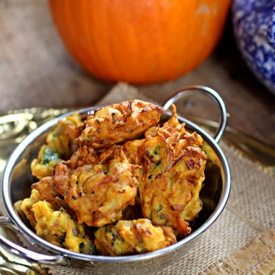 Pumpkin and Red Onion Pakoras