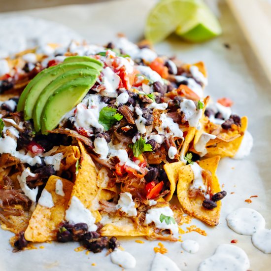 Carnitas and White Cheddar Nachos