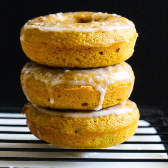 Glazed Protein Pumpkin Donuts