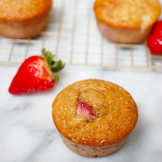 Strawberry Greek Yogurt Muffins