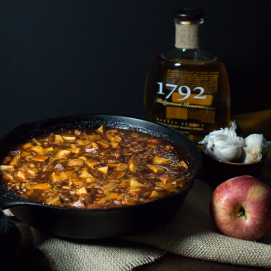 Apples and Bourbon Baked Beans