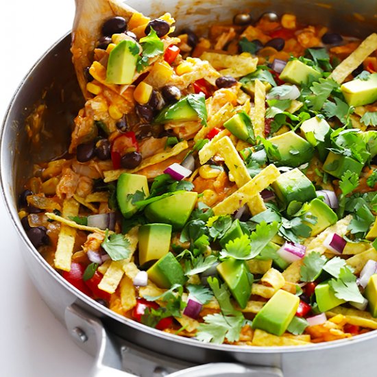 Easy Chicken Enchilada Skillet