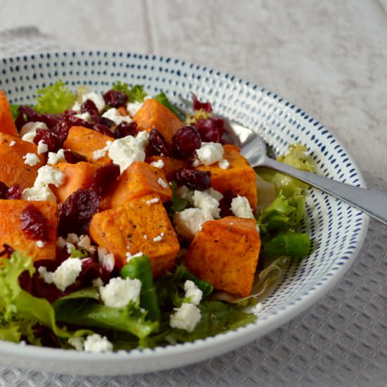 Roast Sweet Potato and Feta Salad