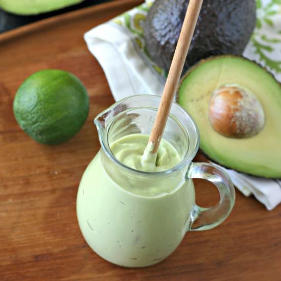 Dairy Free Avocado Crema