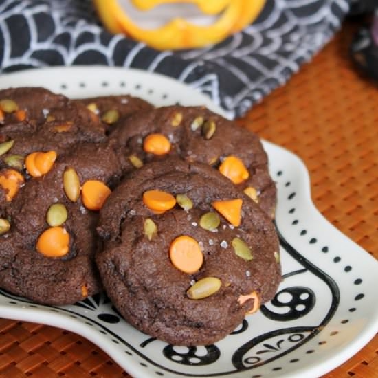 Chocolate Double Pumpkin Cookies