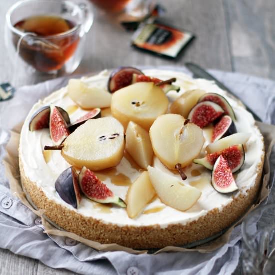 Mascarpone Cheesecake with Pears