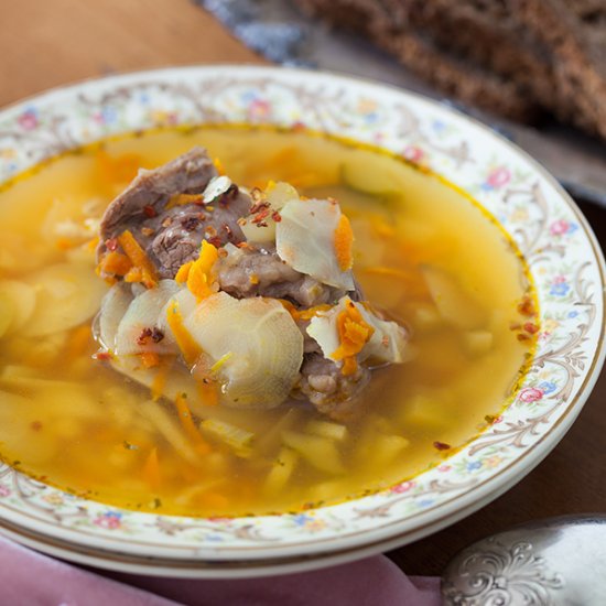 Beef Short Rib Soup with Vegetables