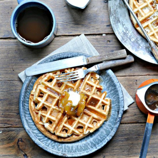 Apple Pecan Waffles and Apple Pecan