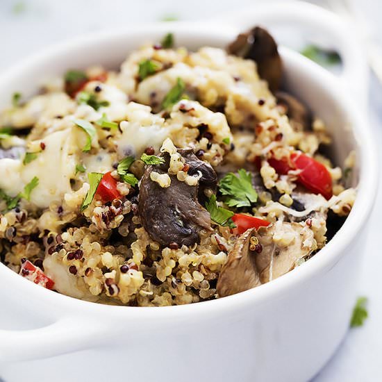 Slow Cooker Italian Mushroom Quinoa