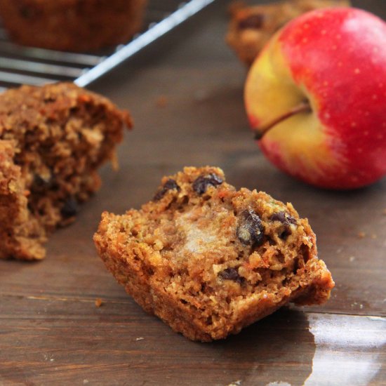 Apple Bran Flax Muffins