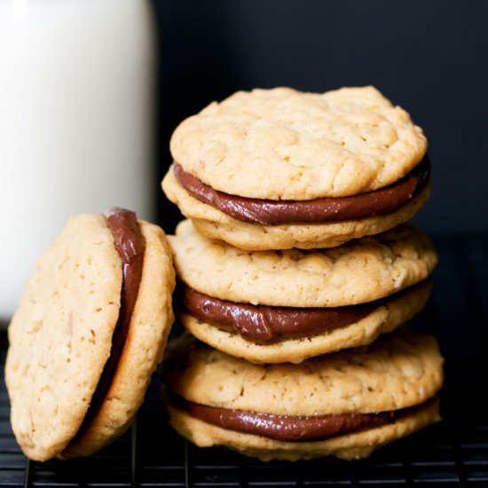 Peanut Butter Oat Sandwich Cookies