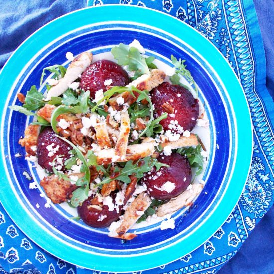 Roasted Plum Chicken Salad