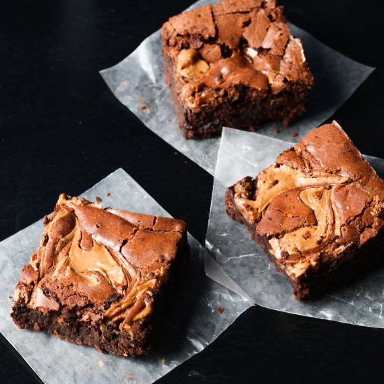 Peanut Butter Swirl Brownies