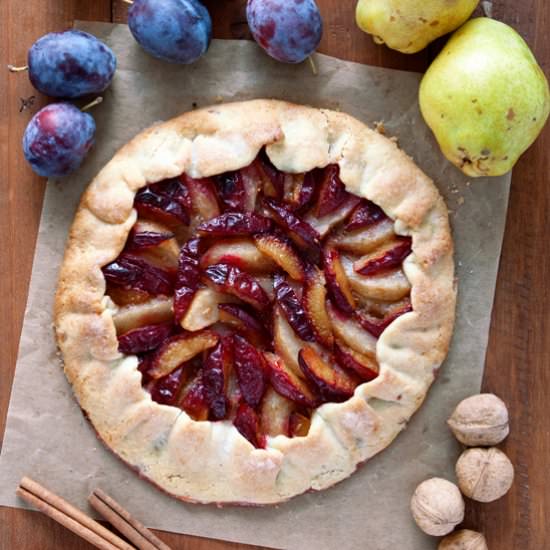 Pear and Plum Galette