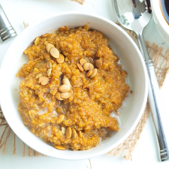 Pumpkin Banana Quinoa Breakfast