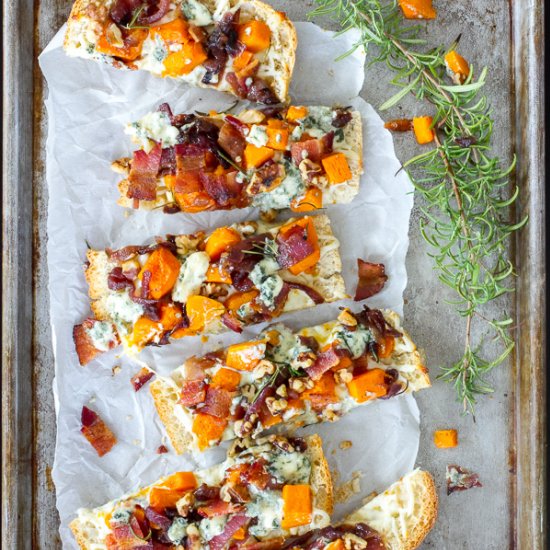 Butternut Squash Bacon Pizza