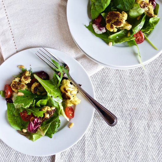 Curry Roasted Cauliflower Salad