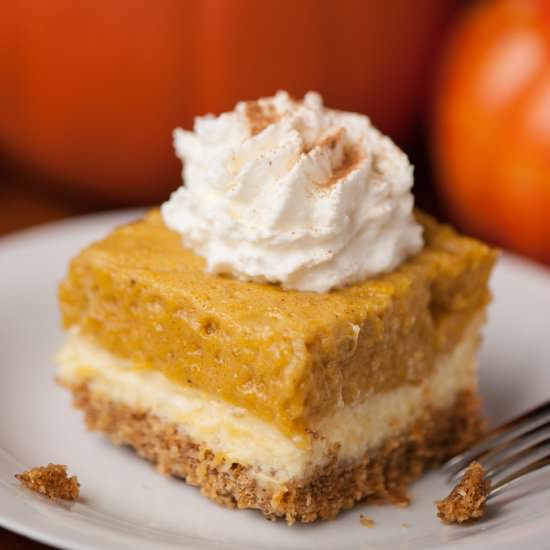 Pumpkin Spice Cheesecake Dream Bars