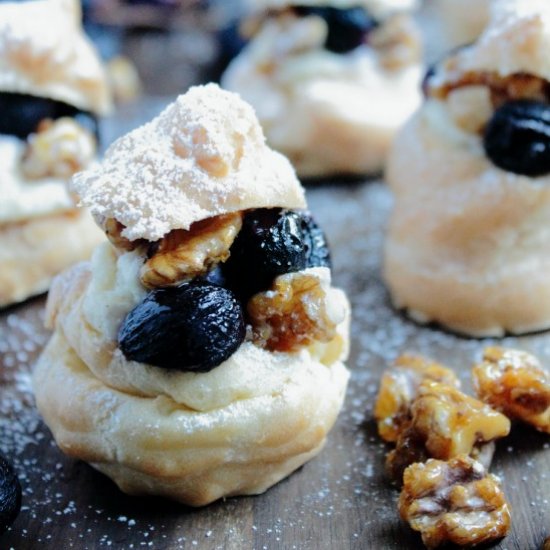 Roasted Grape Choux Buns