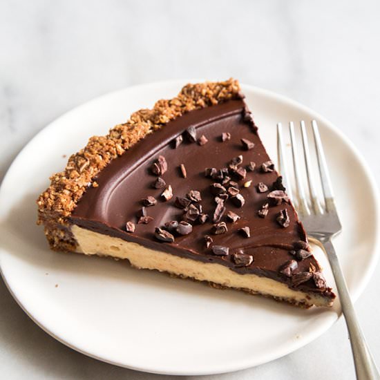 Chocolate Peanut Butter Oat Tart