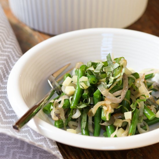 Green Beans w/ Shallots & Pecorino