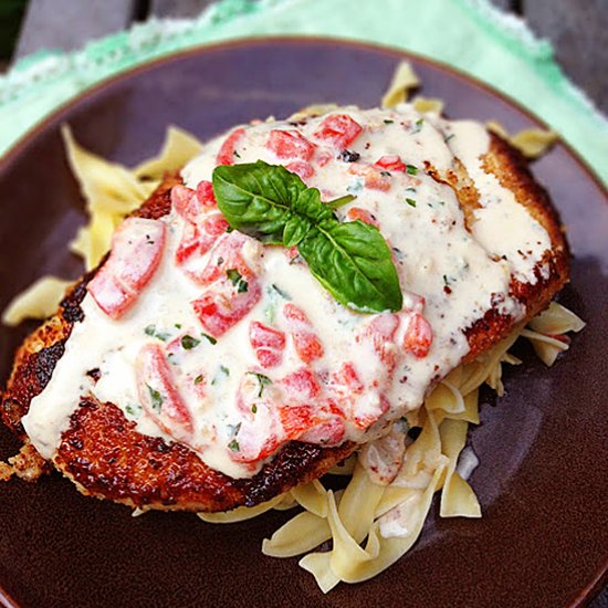 Herb Crusted Chicken in Basil Cream